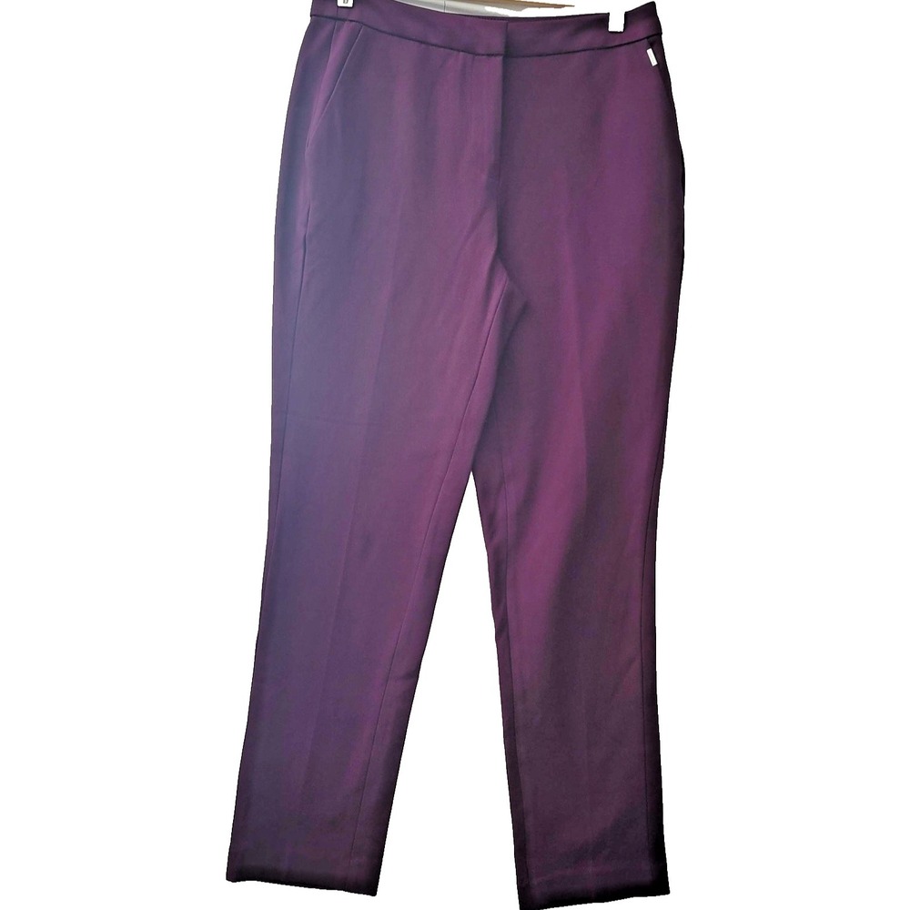 Calvin Klein Pants Womens 4 Purple Slim Fit Pocket Career Stretch Macy's NWT